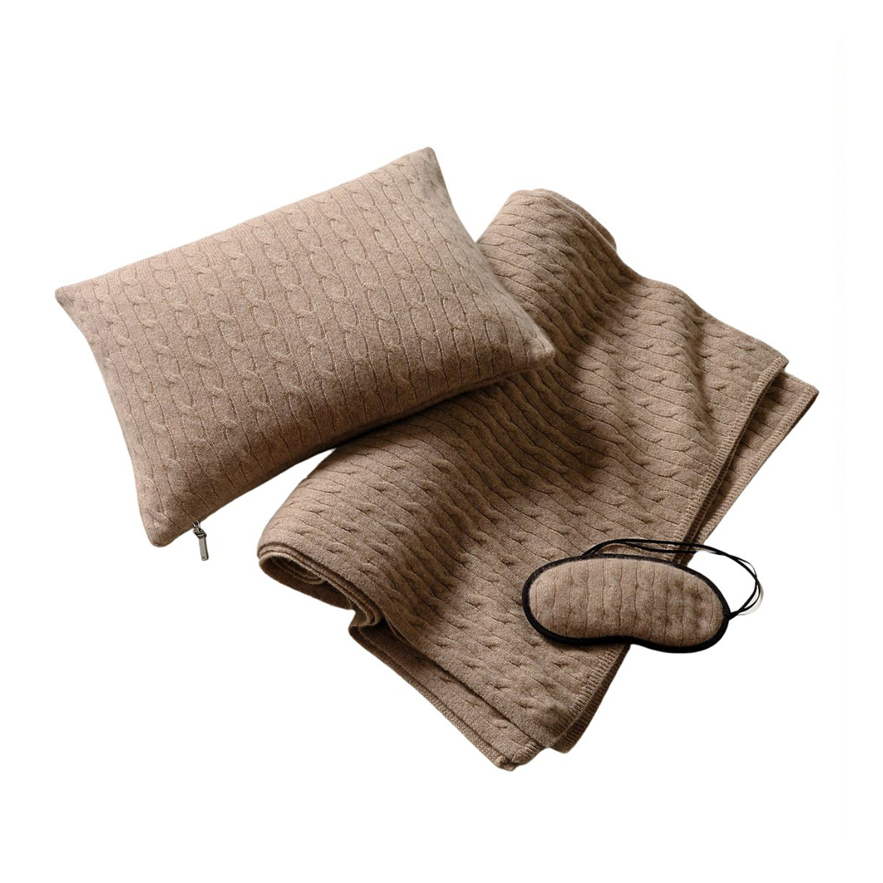 Cashmere Cable knit Travel Set